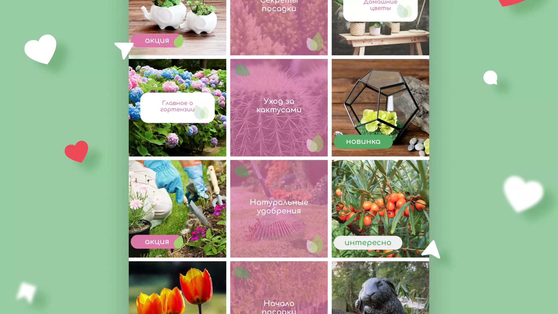 Разработка оформления профиля Instagram для магазина «Floraint» в Адыгейске