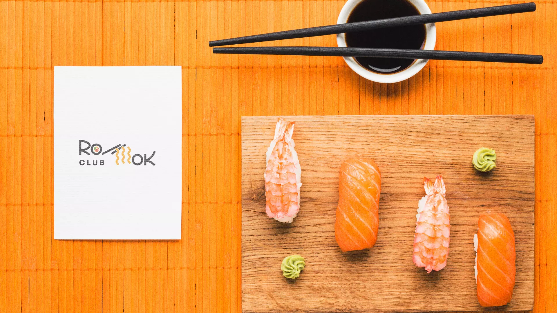 Создание логотипа суши-бара «Roll Wok Club» в Адыгейске