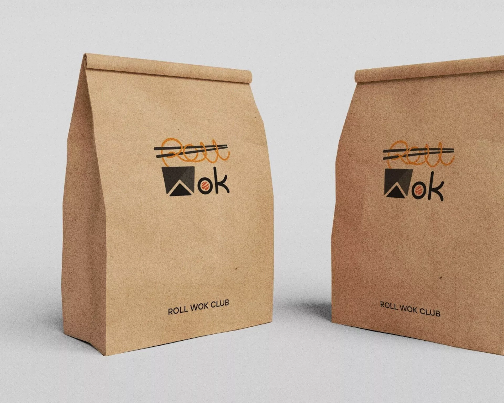 Создание дизайна упаковки суши-бара «Roll Wok Club» в Адыгейске